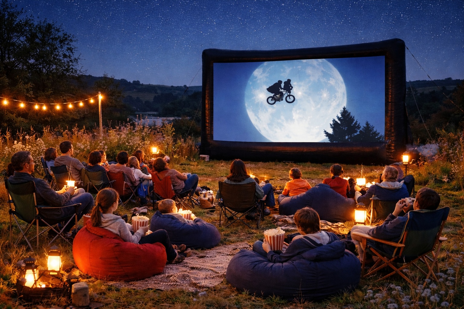 Outdoor cinema experience